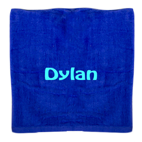 Personalized Blue Beach Towel