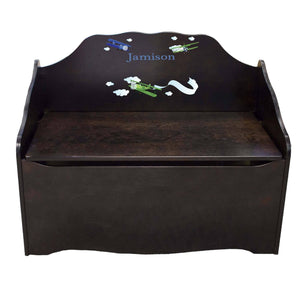 Personalized Airplane Espresso Toy Chest