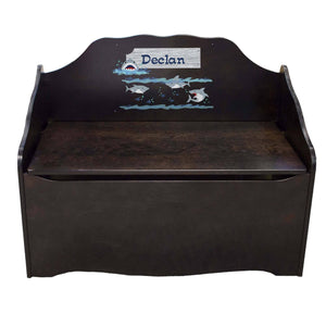 Personalized Shark Tank Espresso Toy Chest