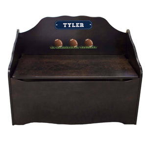 Personalized Football Espresso Toy Chest