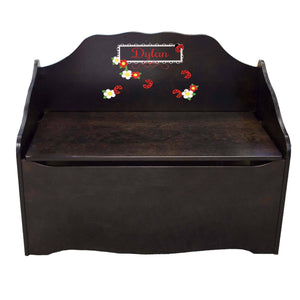 Personalized Ladybugs red Espresso Toy Chest