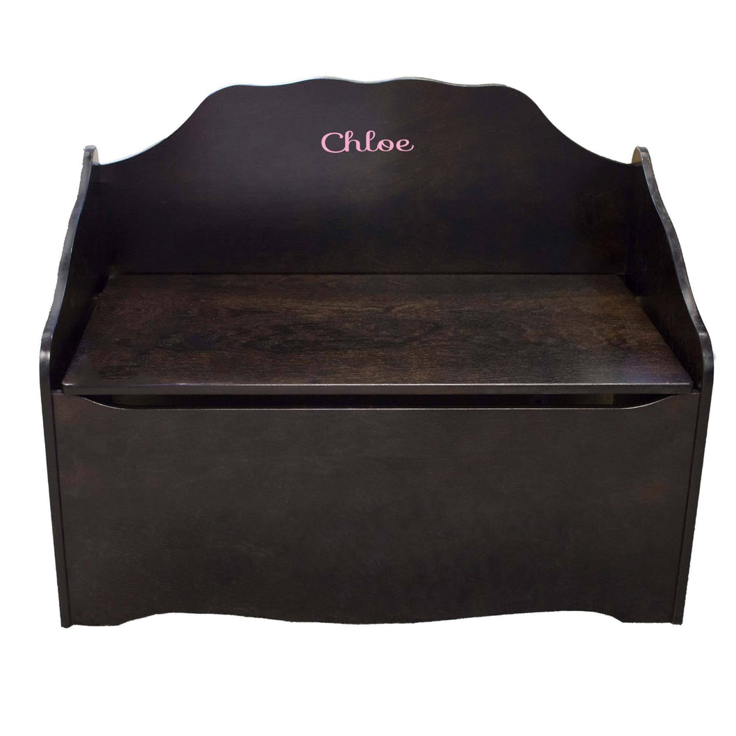 Personalized Just name Espresso Toy Chest