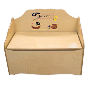 Personalized Pirate Natural Toy Chest