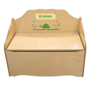Personalized Turtle Natural Toy Chest