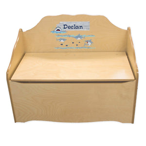 Personalized Shark Tank Natural Toy Chest