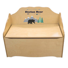 Personalized Mountain Bear Natural Toy Chest