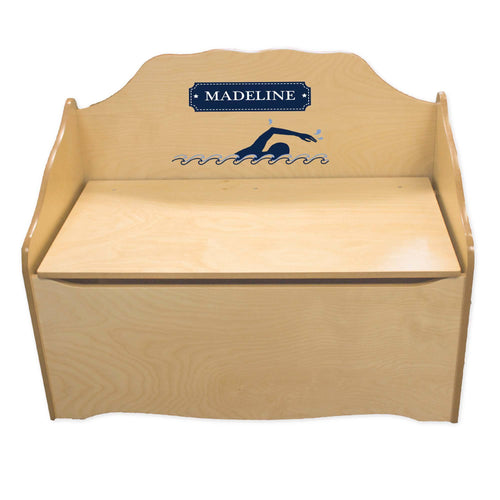 Personalized Swim Natural Toy Chest
