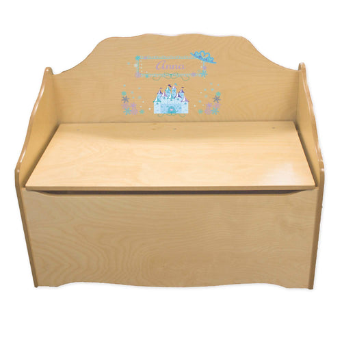 Personalized Ice Princess Natural Toy Chest