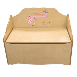 Personalized Ballet Princess Natural Toy Chest