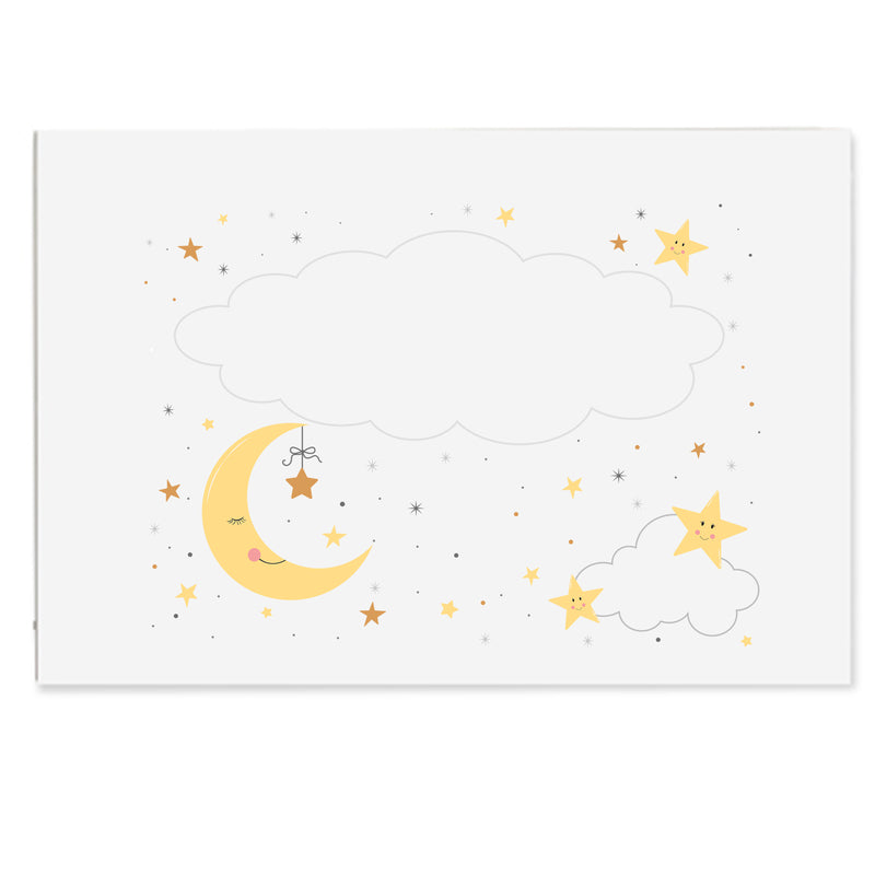 Personalized Celestial Moon Open Top Toy Box