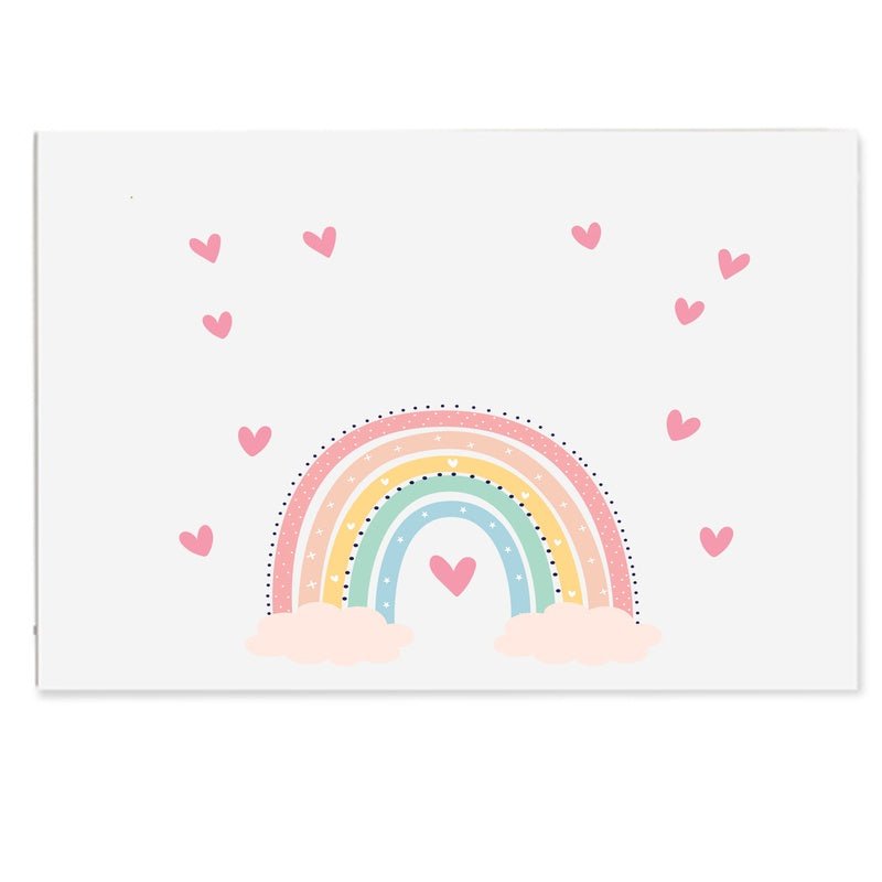 Personalized Boho Rainbow Open Top Toy Box Personalized Gifts My Bambino